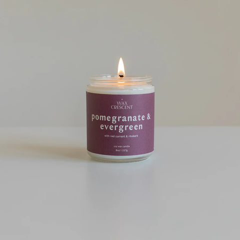 Pomegranate & Evergreen Soy Wax Candle